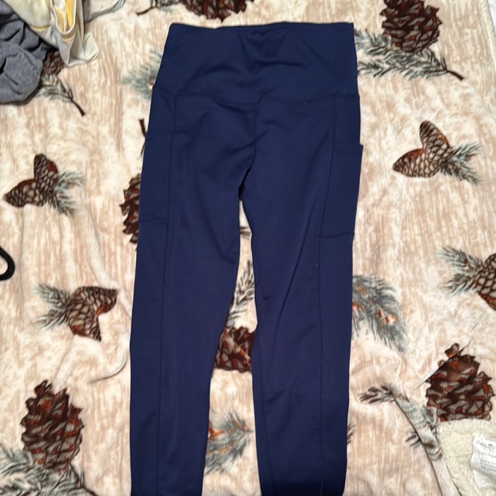 Navy High-Waisted Leggings